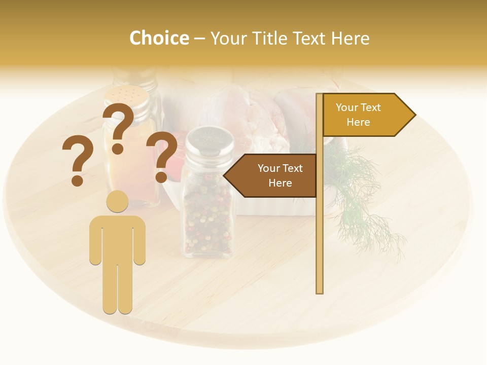 White Bbq Meat PowerPoint Template