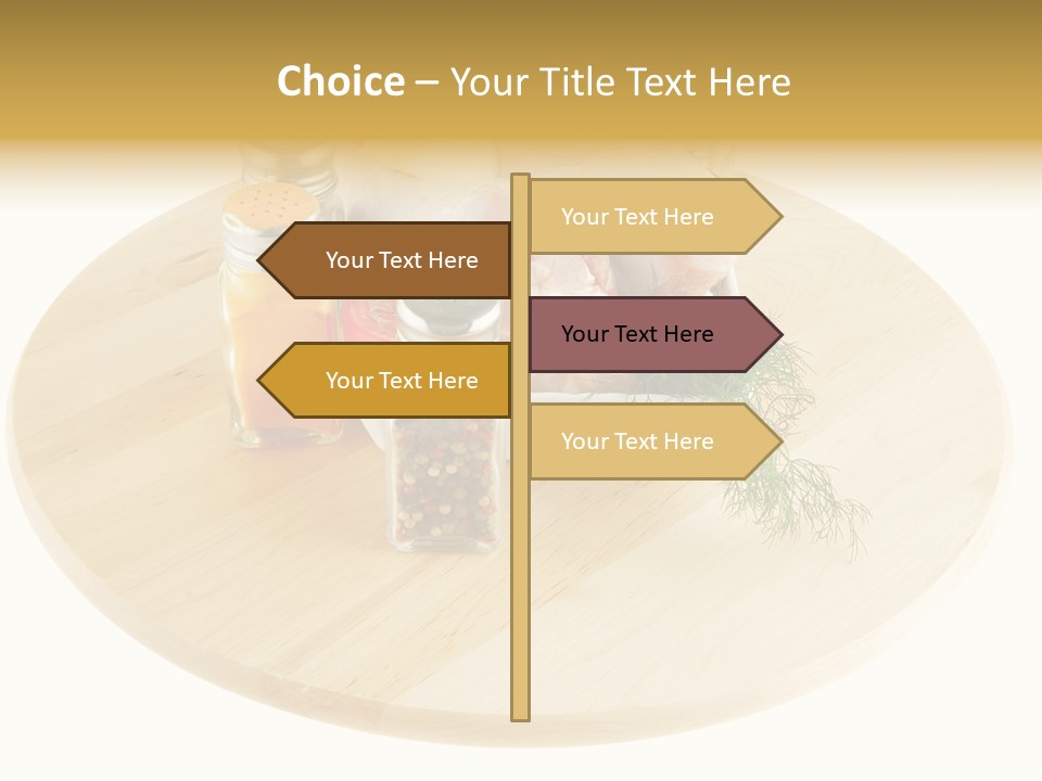 White Bbq Meat PowerPoint Template