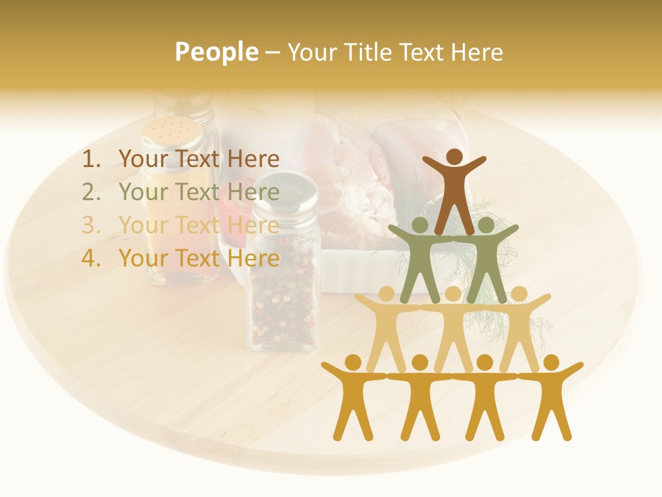 White Bbq Meat PowerPoint Template