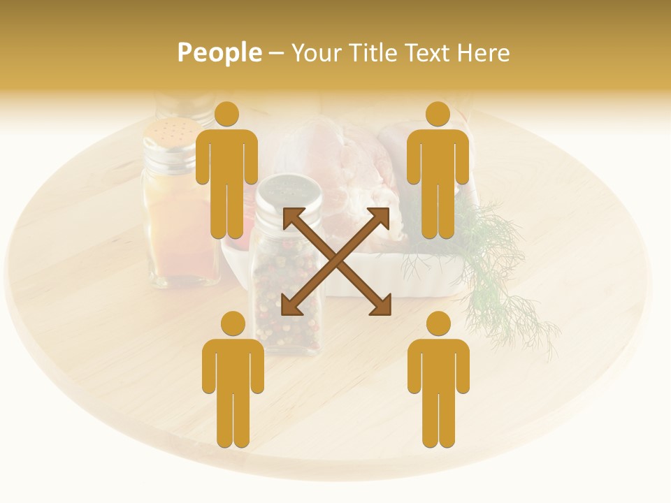 White Bbq Meat PowerPoint Template