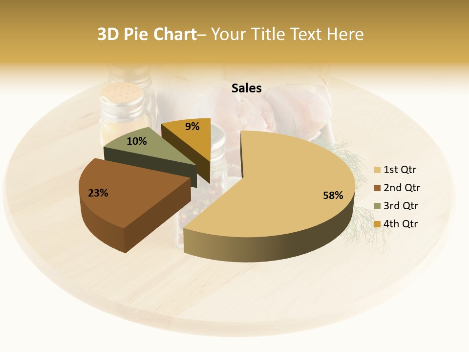 White Bbq Meat PowerPoint Template