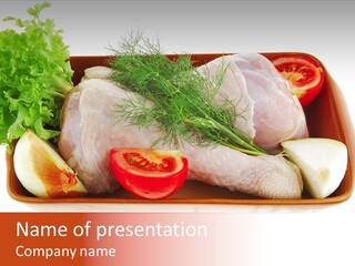 Grocery Gold Freshness PowerPoint Template