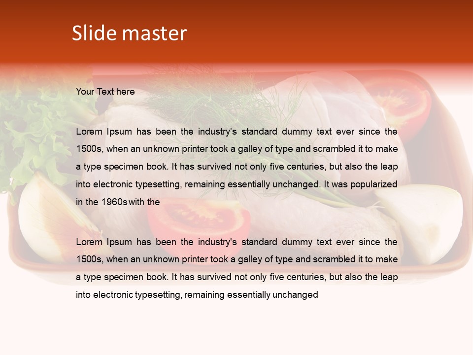 Grocery Gold Freshness PowerPoint Template