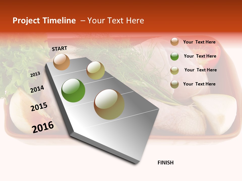 Grocery Gold Freshness PowerPoint Template