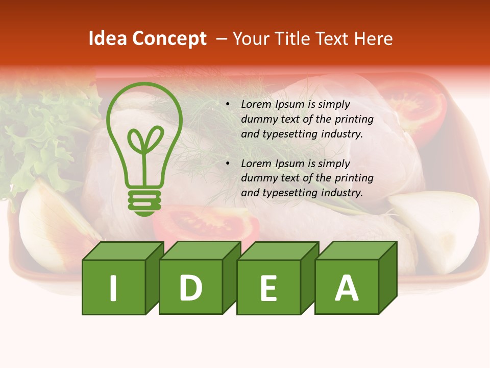 Grocery Gold Freshness PowerPoint Template