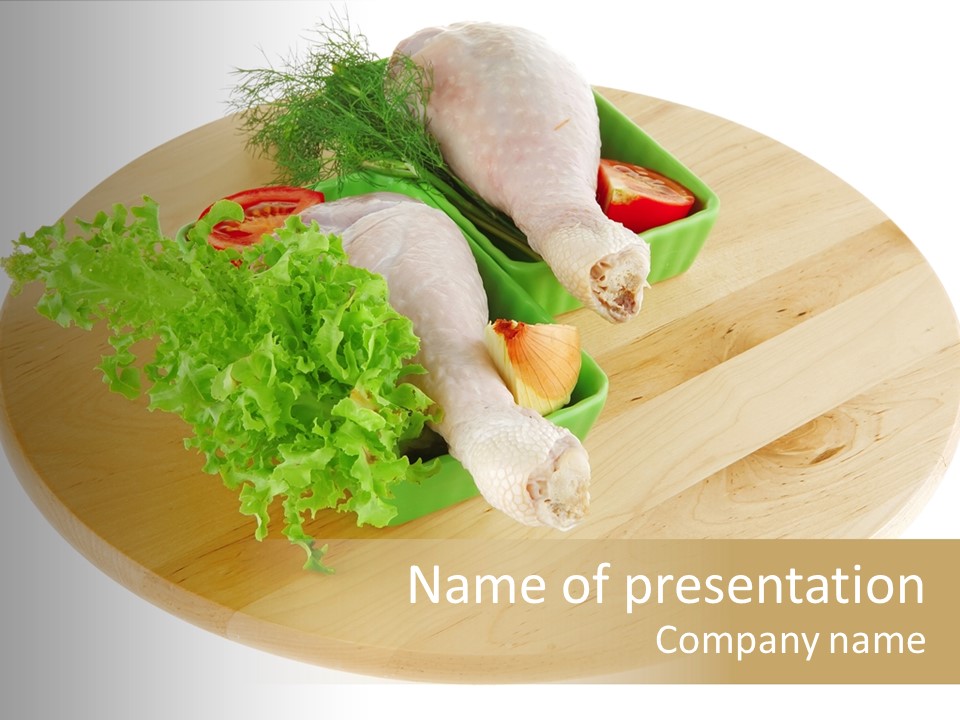 Muscle Lettuce Background PowerPoint Template