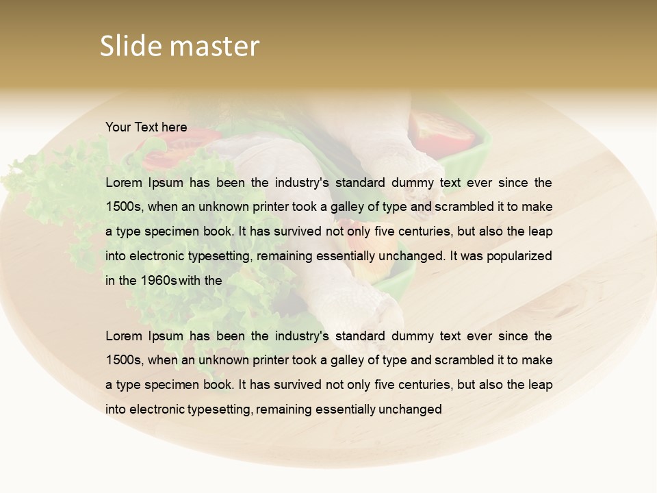 Muscle Lettuce Background PowerPoint Template