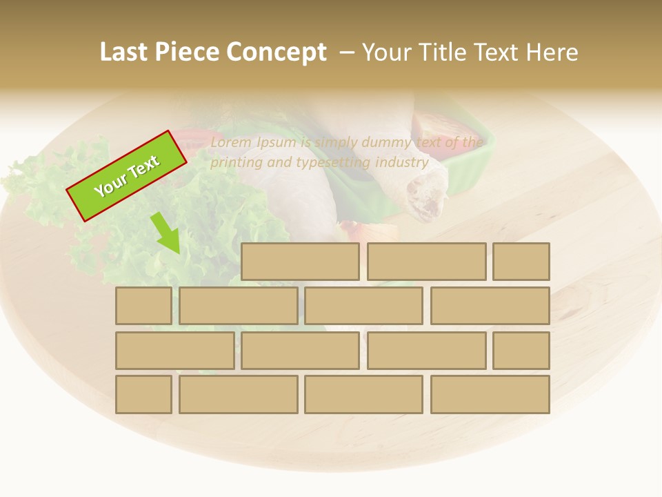 Muscle Lettuce Background PowerPoint Template