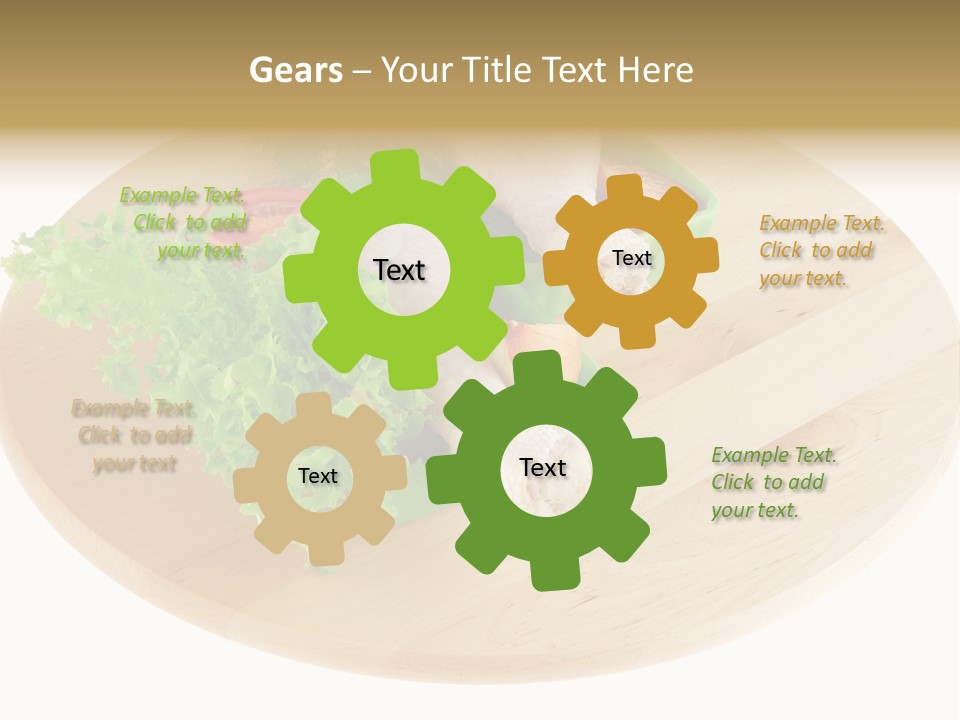 Muscle Lettuce Background PowerPoint Template