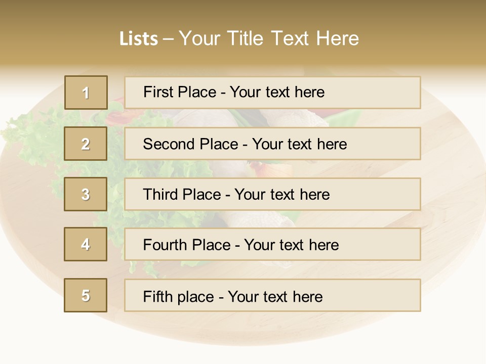 Muscle Lettuce Background PowerPoint Template