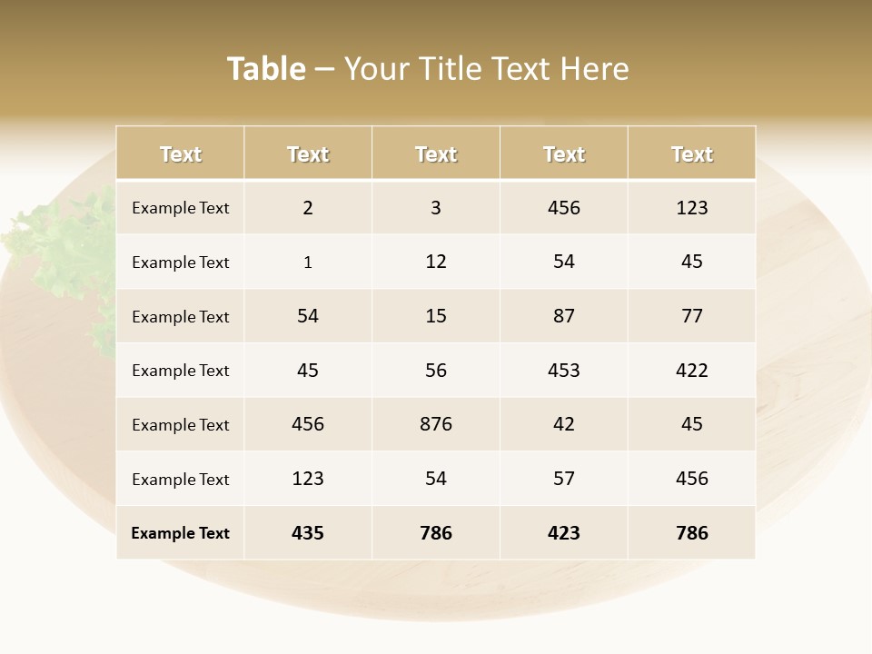 Muscle Lettuce Background PowerPoint Template