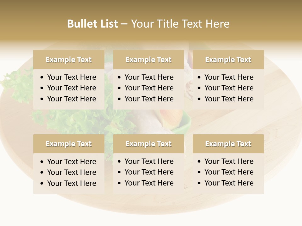 Muscle Lettuce Background PowerPoint Template