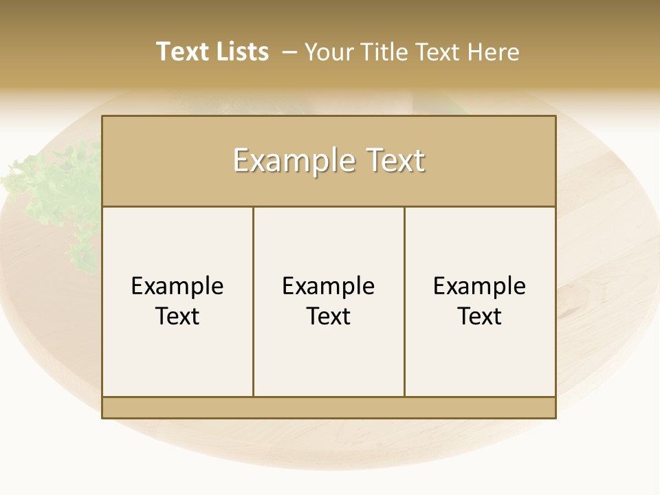 Muscle Lettuce Background PowerPoint Template