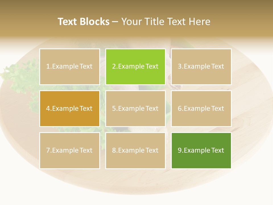 Muscle Lettuce Background PowerPoint Template