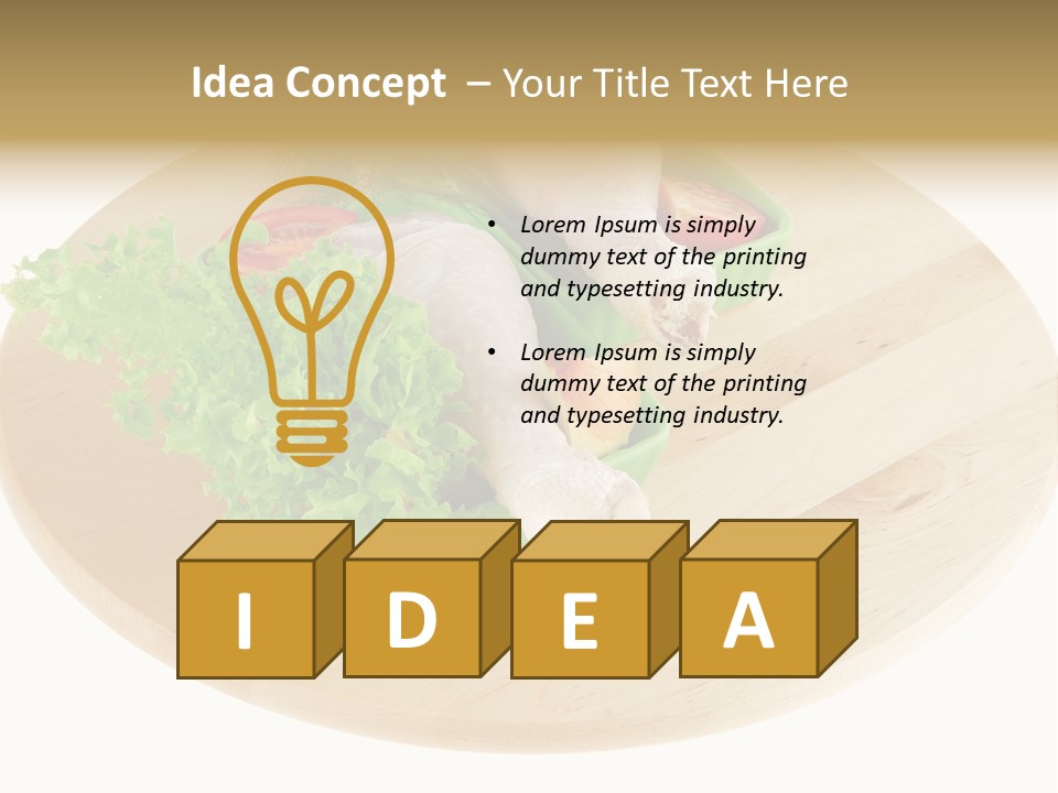 Muscle Lettuce Background PowerPoint Template