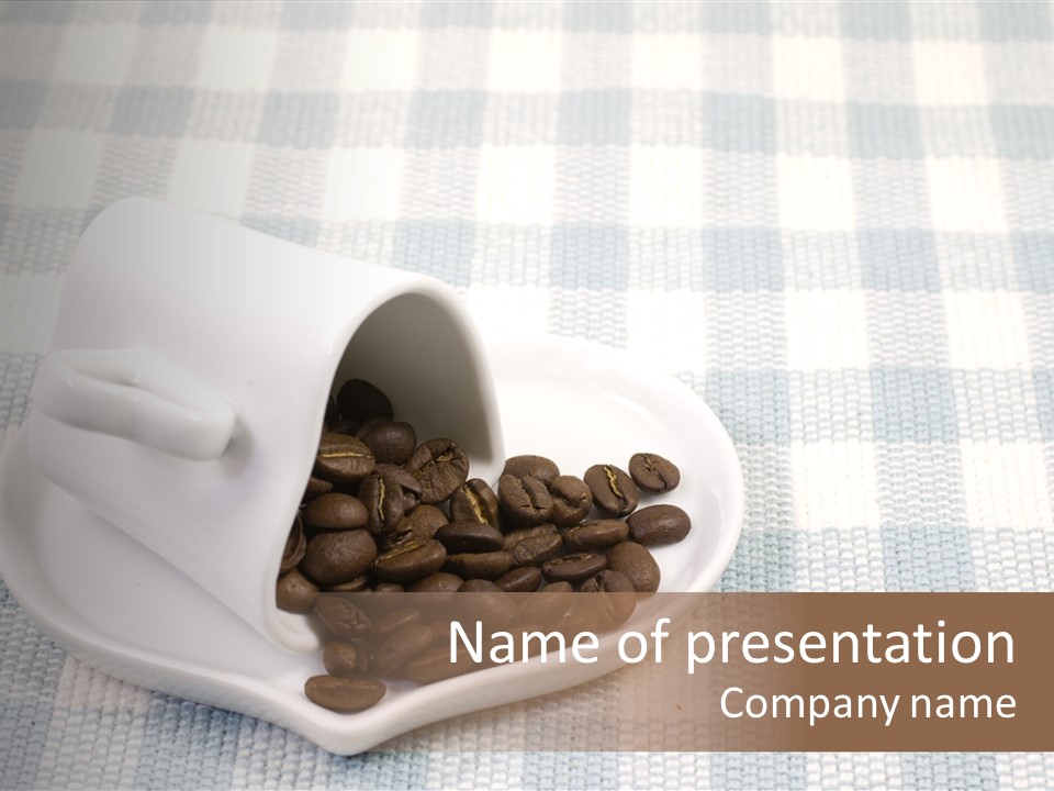 Pattern Beverage Cup PowerPoint Template