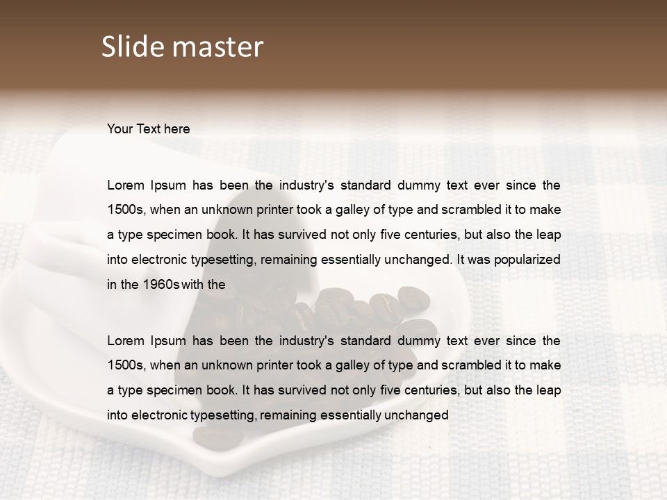 Pattern Beverage Cup PowerPoint Template