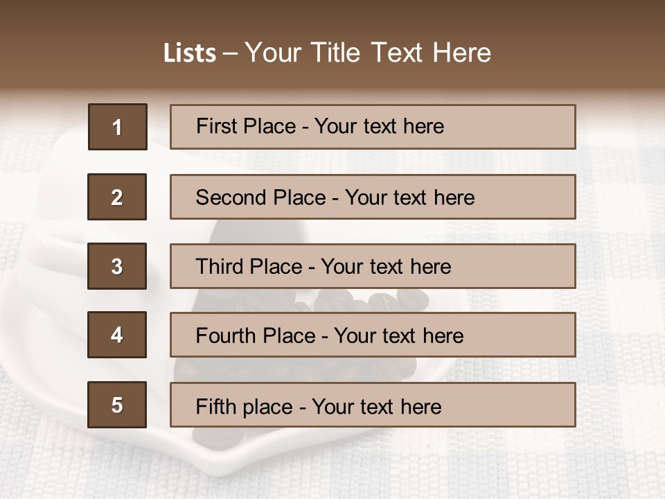 Pattern Beverage Cup PowerPoint Template