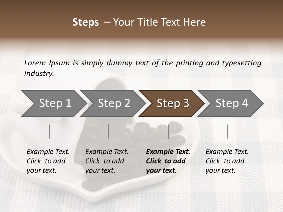 Pattern Beverage Cup PowerPoint Template