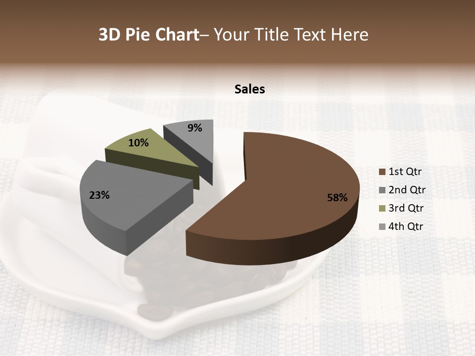 Pattern Beverage Cup PowerPoint Template