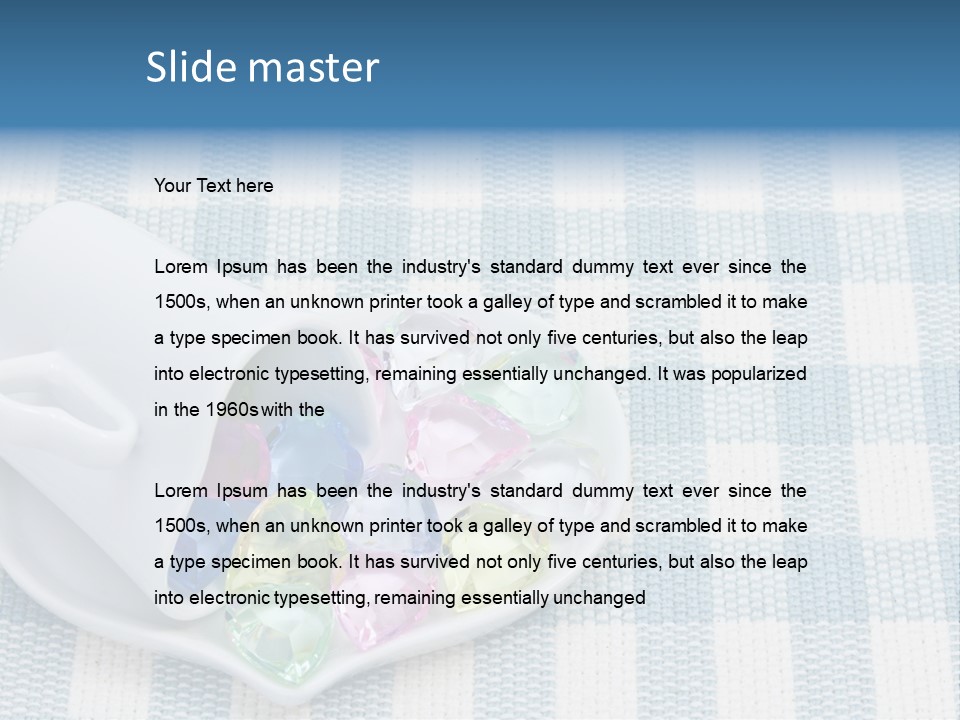 Heart Yellow Table PowerPoint Template