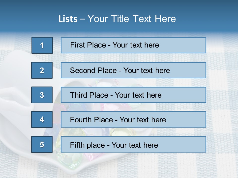Heart Yellow Table PowerPoint Template