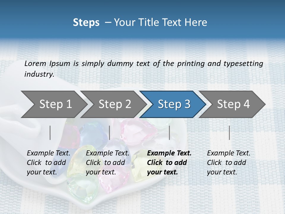 Heart Yellow Table PowerPoint Template