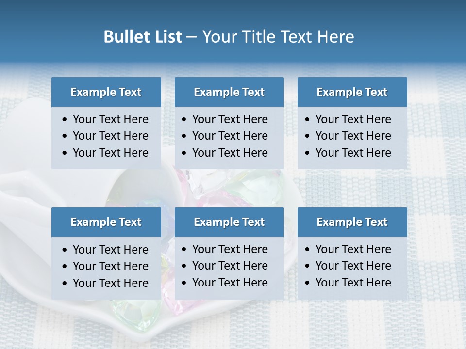 Heart Yellow Table PowerPoint Template