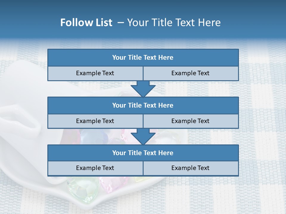 Heart Yellow Table PowerPoint Template