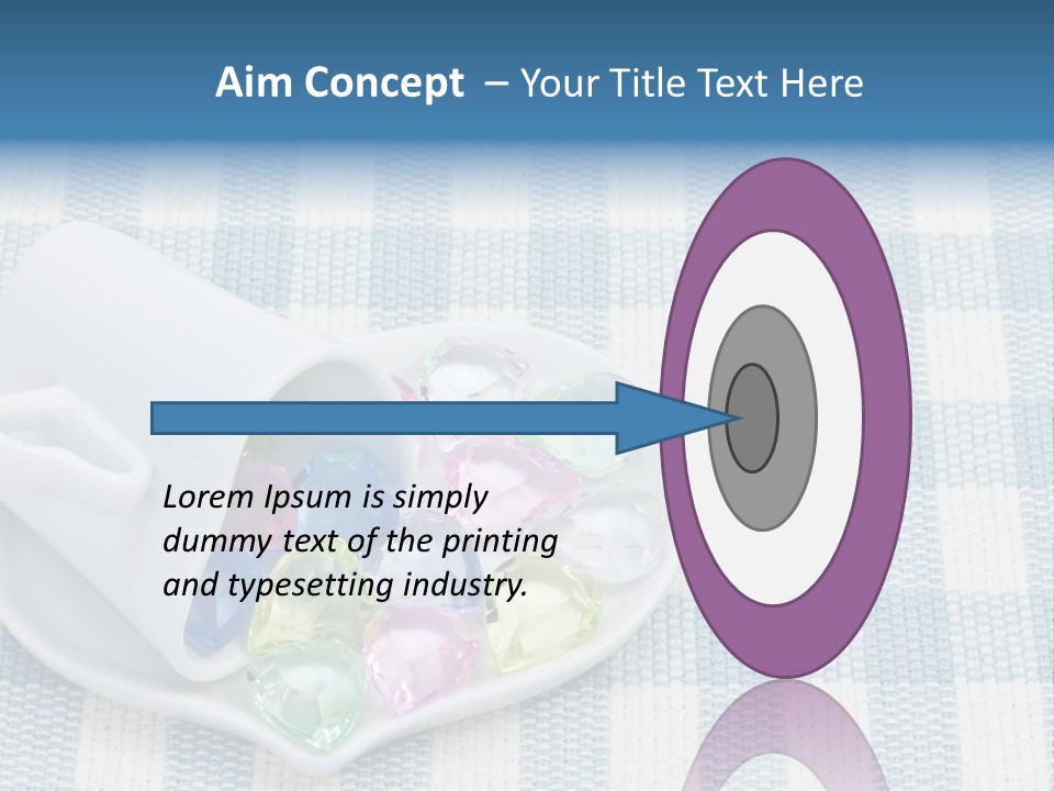 Heart Yellow Table PowerPoint Template