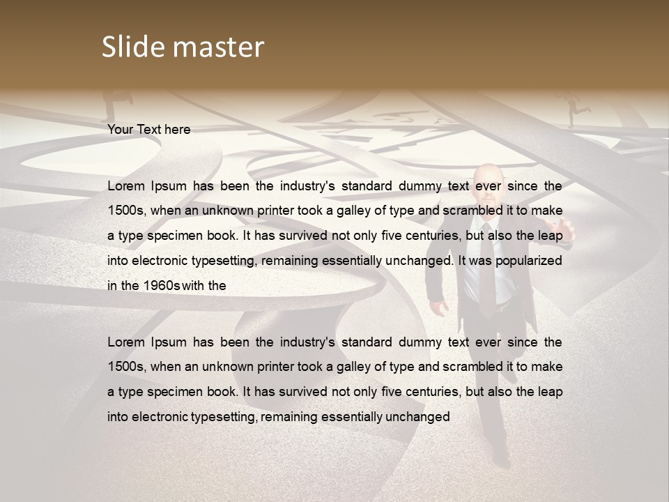 Fog Worker Running PowerPoint Template