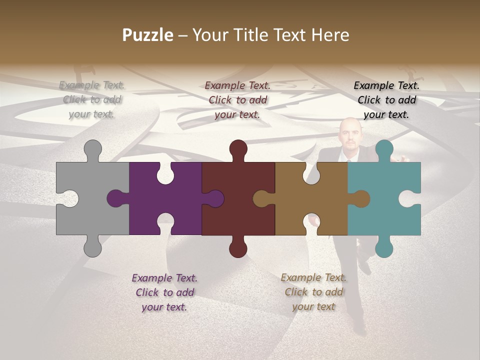 Fog Worker Running PowerPoint Template