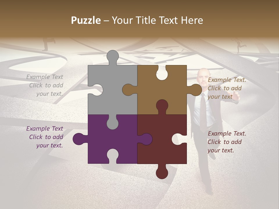 Fog Worker Running PowerPoint Template