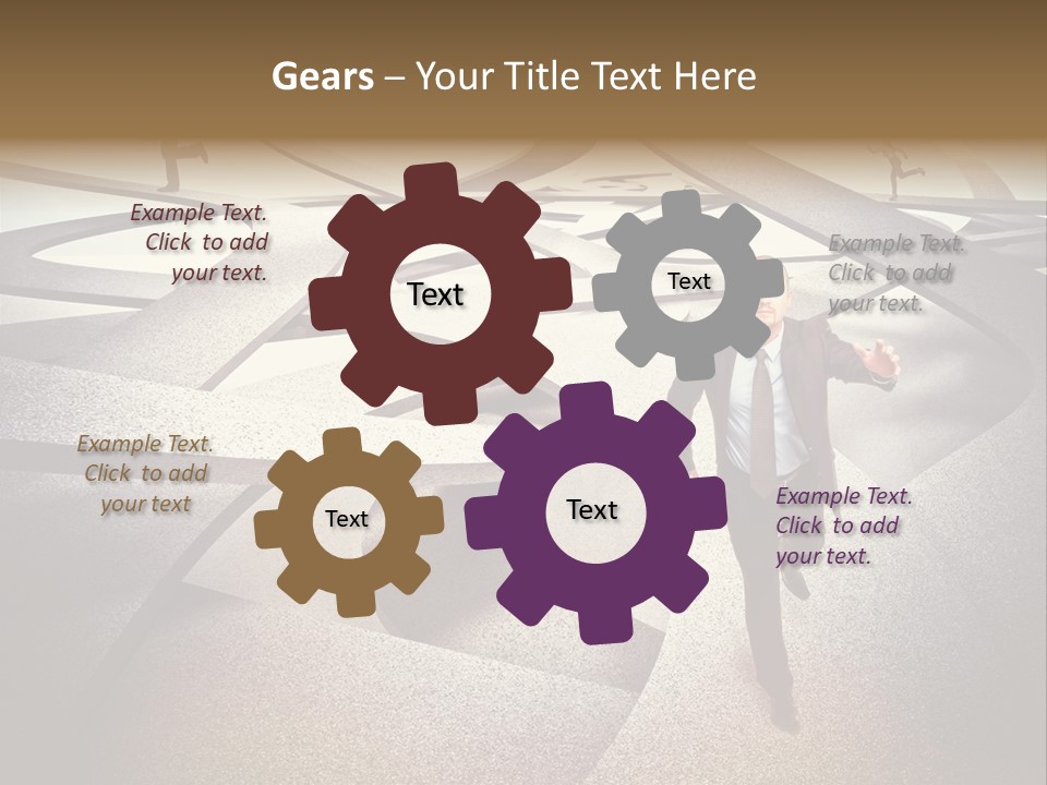 Fog Worker Running PowerPoint Template