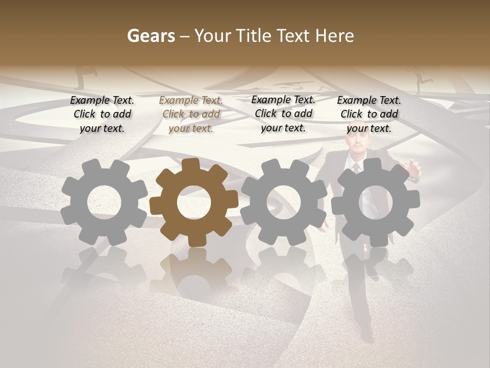 Fog Worker Running PowerPoint Template