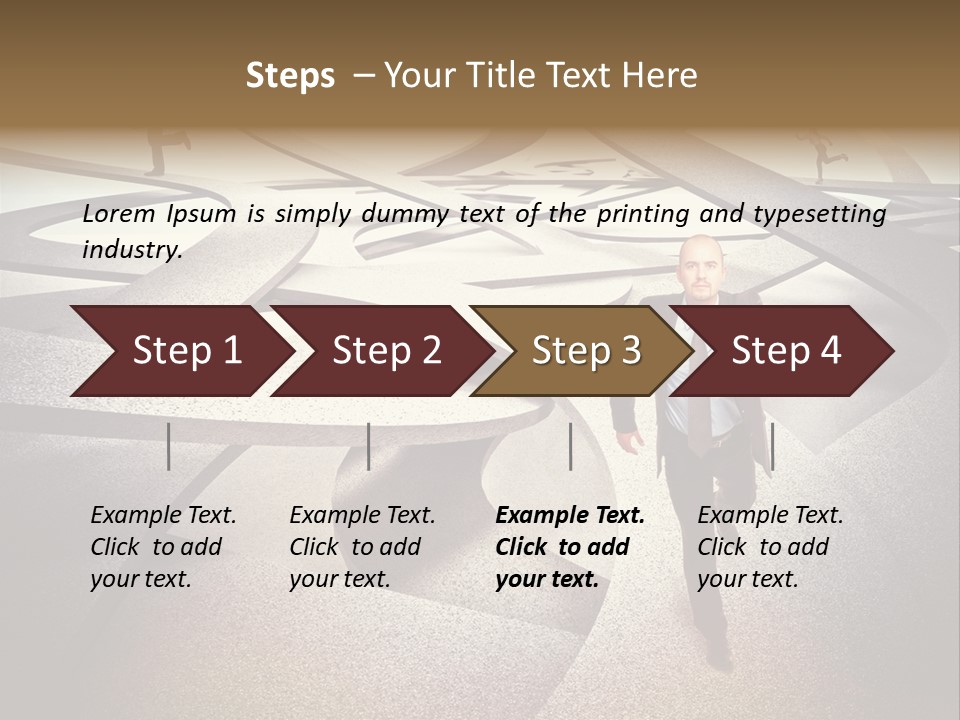 Fog Worker Running PowerPoint Template