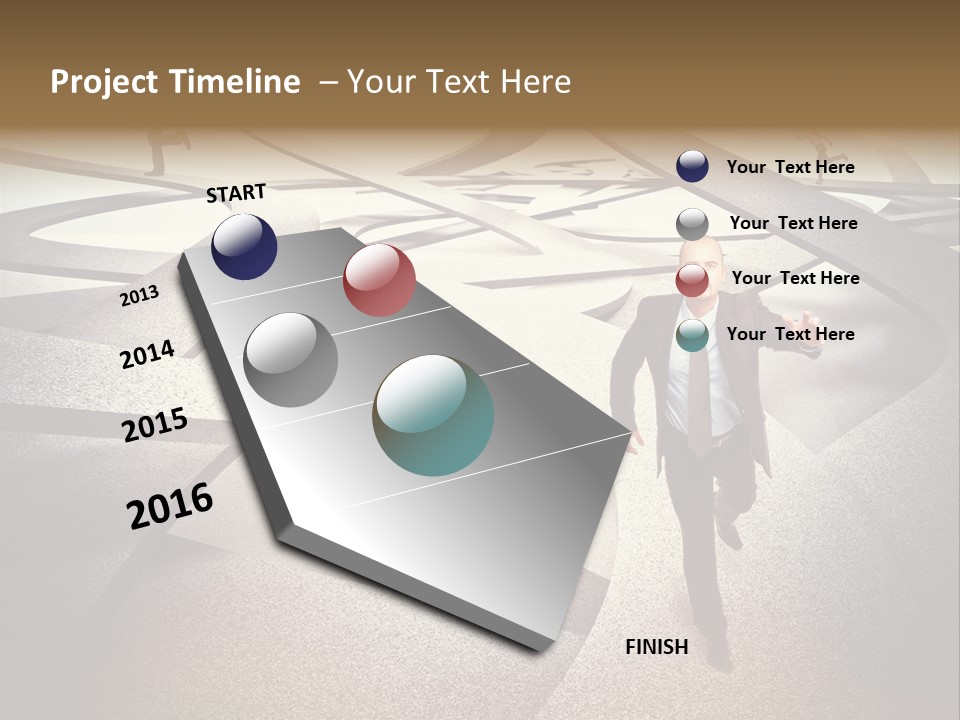 Fog Worker Running PowerPoint Template