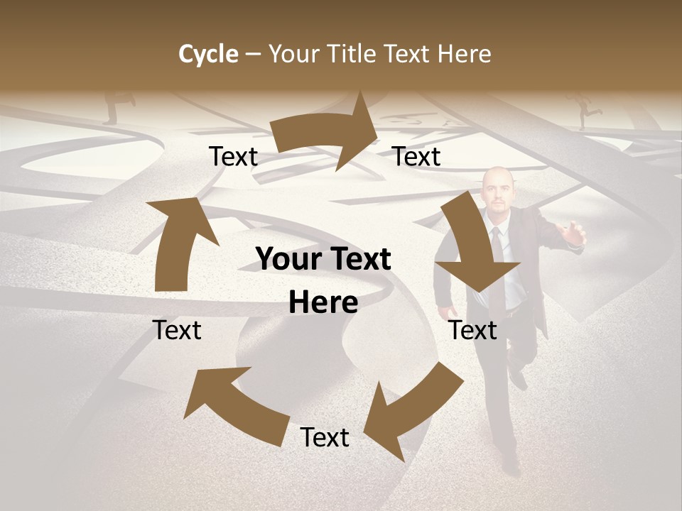 Fog Worker Running PowerPoint Template