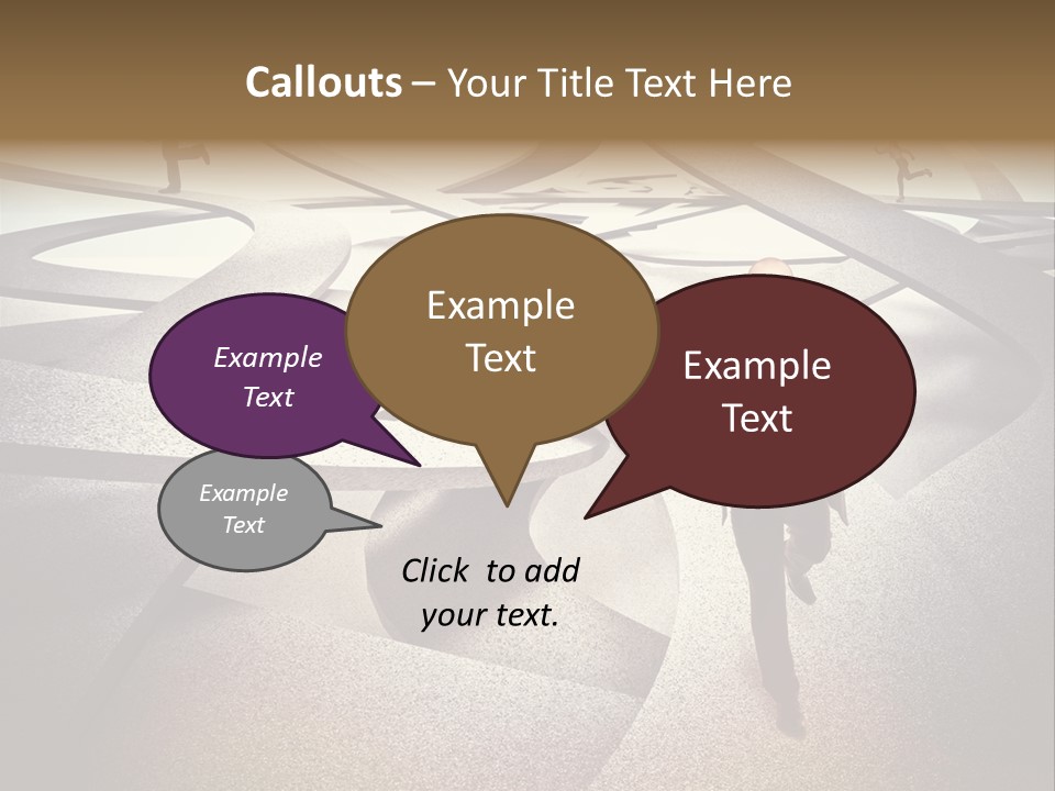 Fog Worker Running PowerPoint Template