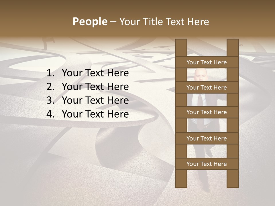 Fog Worker Running PowerPoint Template