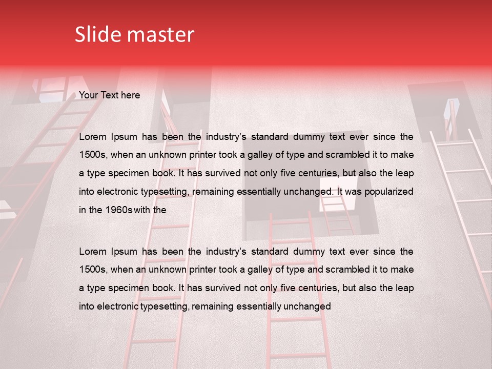 Windows Red Elevation PowerPoint Template