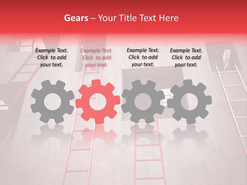 Windows Red Elevation PowerPoint Template