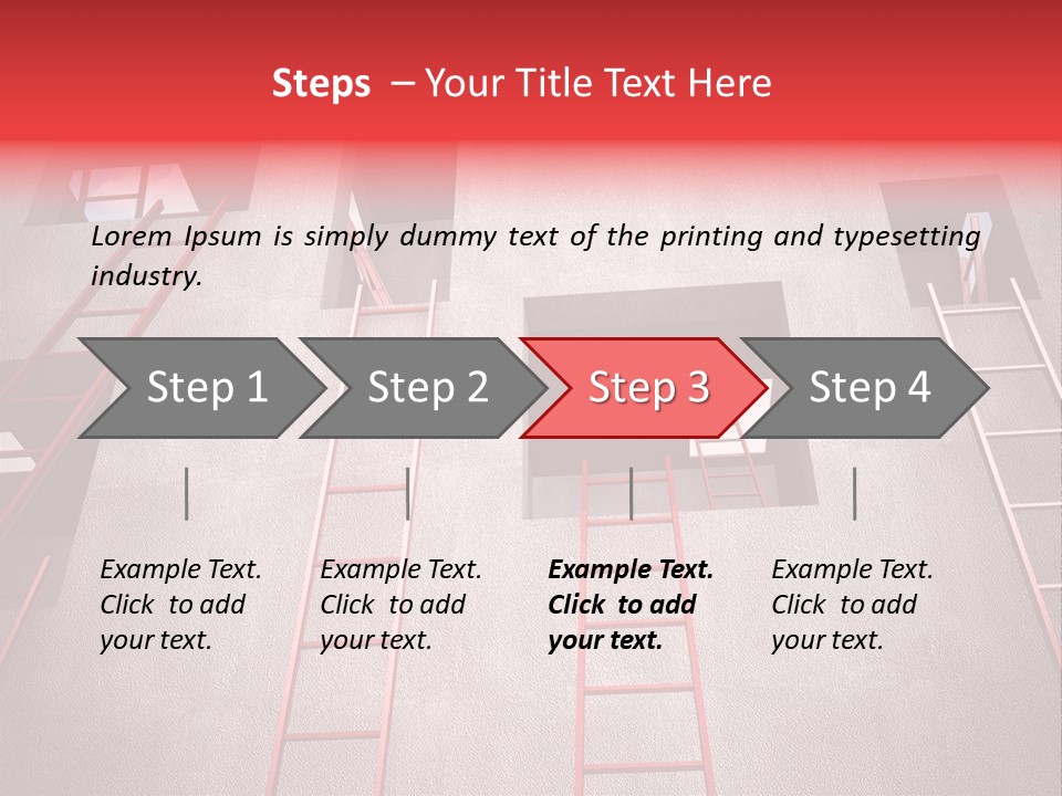 Windows Red Elevation PowerPoint Template