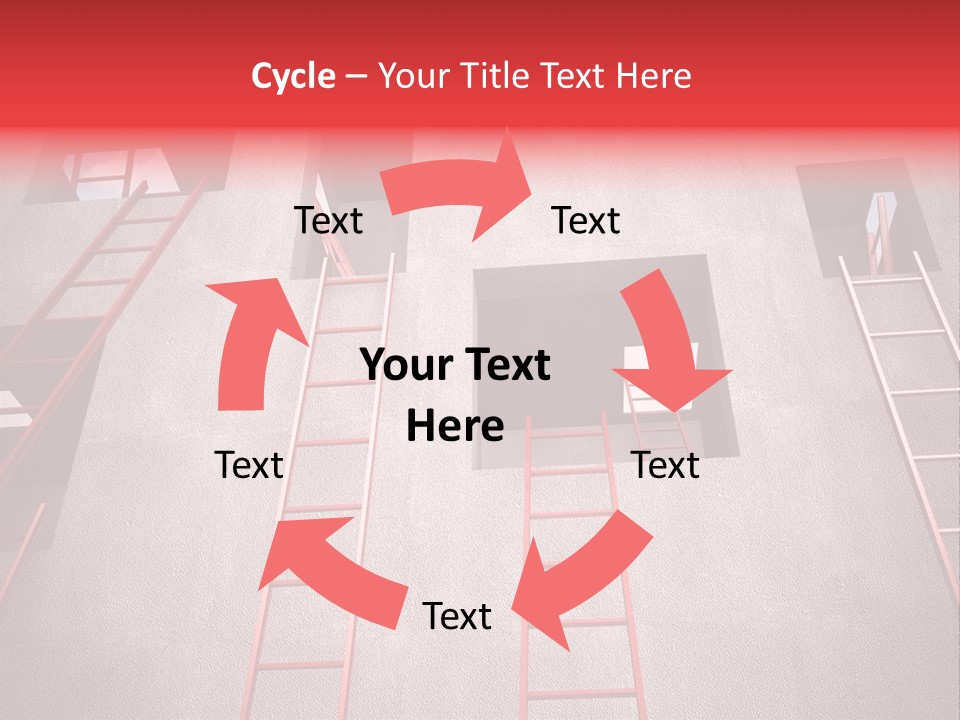 Windows Red Elevation PowerPoint Template