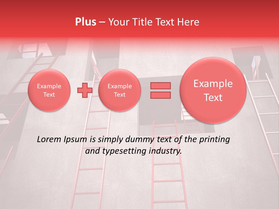 Windows Red Elevation PowerPoint Template