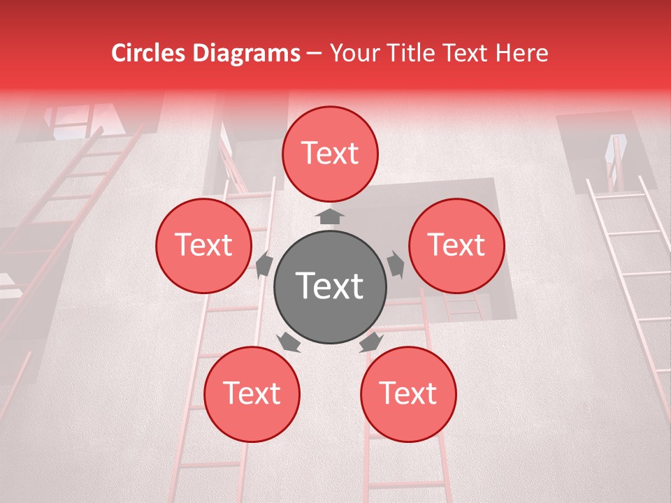 Windows Red Elevation PowerPoint Template