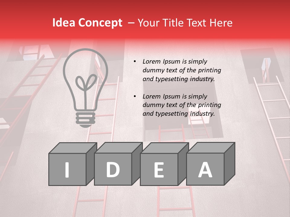 Windows Red Elevation PowerPoint Template