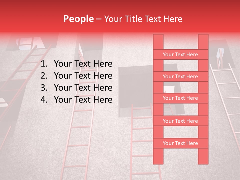 Windows Red Elevation PowerPoint Template