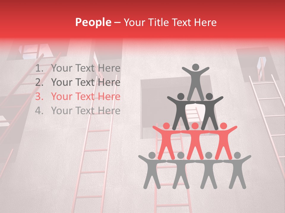 Windows Red Elevation PowerPoint Template