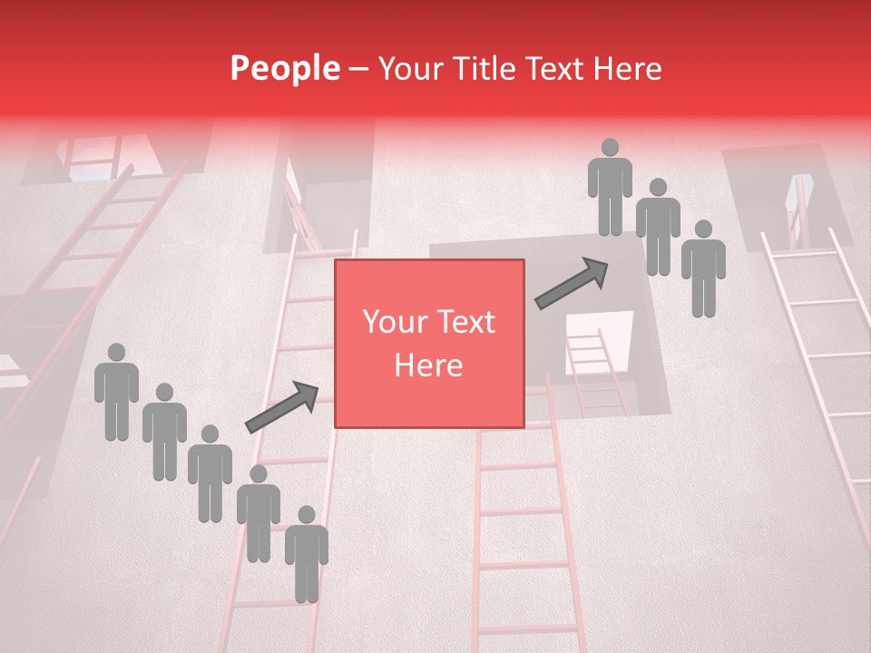 Windows Red Elevation PowerPoint Template